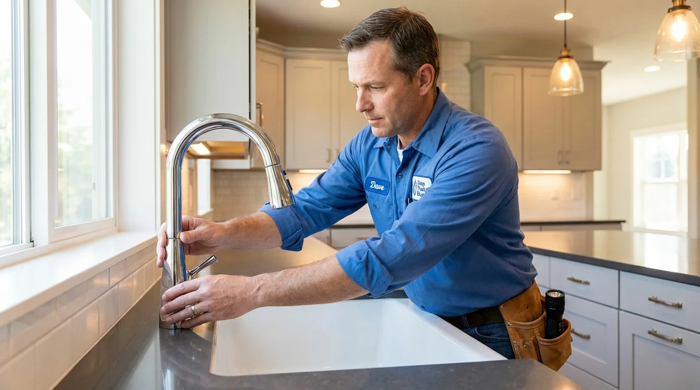 Kitchen faucet installation by Johns Plumbing LLC in Logan